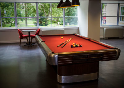 Pool table in furnished residents lounge at Rittenhouse Claridge apartments 