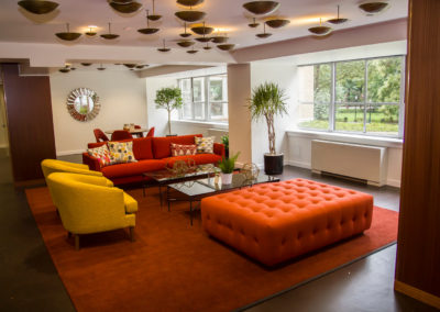 Furnished residents lounge at luxury apartments in Rittenhouse Square 