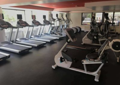 Wonderful fitness center with cardio equipment exclusively in Rittenhouse Claridge apartments for rent