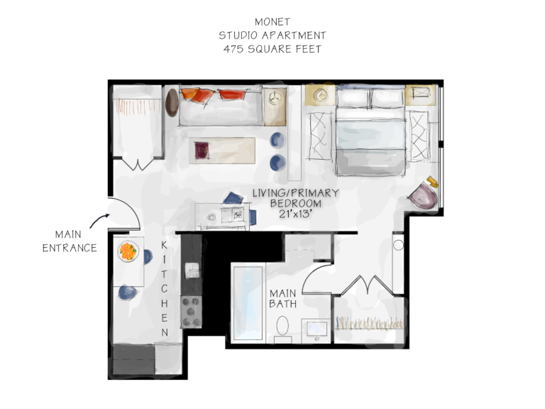 Money - Studio, 1 Bath apartment - 475 square feet